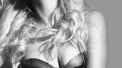 Woman monochrome models cleavage Stacey Hannant