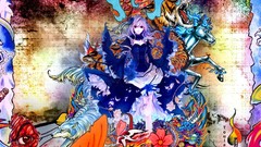 Woman multicolor anime girls