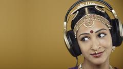 Woman Music Indians headphones