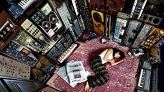 Woman Music sleeping