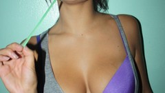 Woman navel brunettes gum Shay Maria