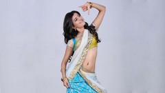 Woman navel dancing samantha indian white dress photo shoot 