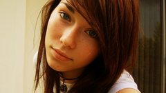 Woman necklaces self shot