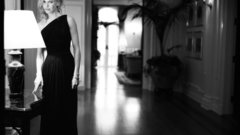 Woman Nicole Kidman grayscale