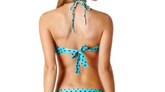 Woman nina agdal bikini polka dots woman from behind