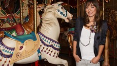 Woman Olivia Wilde merry-go-round