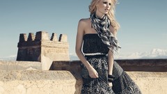 Woman outdoors blondes models Caroline Winberg