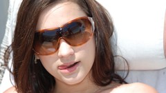 Woman outdoors brunettes Georgia Jones Erotic Beauty magazine