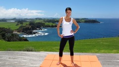 Woman outdoors brunettes grado yoga pants Kristina Uhrinova