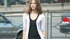 Woman outdoors brunettes Kessie A-Met-Art