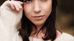 Woman outdoors brunettes models Breana Rich