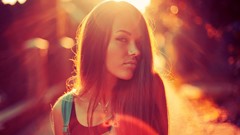 Woman outdoors brunettes Natali Danish