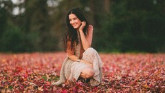 Woman outdoors brunettes Pilar Alexandria