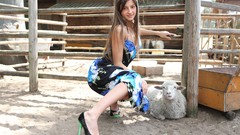 Woman outdoors brunettes Sex-Art Magazine Aktomara A Melena A