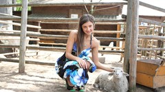 Woman outdoors brunettes Sex-Art Magazine Aktomara A Melena A