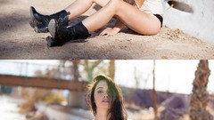 Woman outdoors models photo shoot Michael huge boobs black 