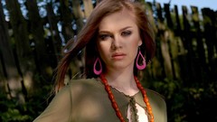 Woman outdoors redheads Darinka