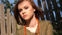 Woman outdoors redheads Darinka