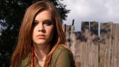 Woman outdoors redheads Darinka