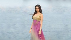 Woman outdoors samantha indian Pink Dress girls in nature 