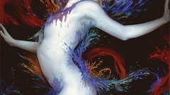 Woman paint digital art