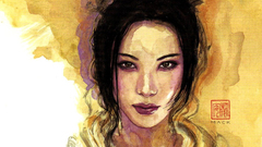 Woman paintings asians black