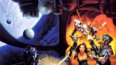 Woman paintings planets science fiction outer space artwork 