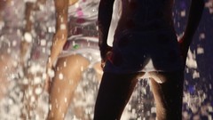 Woman panties ass wet