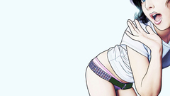 Woman panties blue eyes