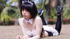 Woman panties cosplay Ushijima