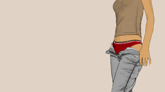 Woman panties drawings red