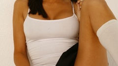 Woman panties upskirt tank