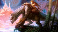 Woman Pathfinder Warriors redheads bikini fantasy art