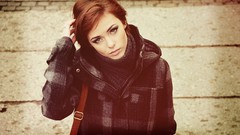 Woman Photographers faces scarfs blue eyes redheads deviantart 