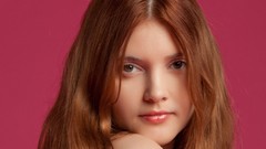 Woman pink background faces models redheads Met-Art magazine 