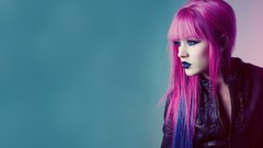 Woman pink hair Kelly Eden