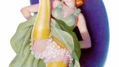 Woman pinups legs up