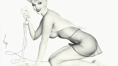 Woman pinups monochrome