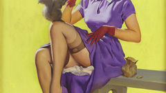 Woman pinups retro art