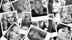 Woman polaroid monochrome collage