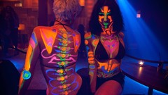 Woman project party bikini body painting fluorite