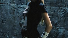 Woman punk Celebrity Avril Lavigne blondes brunettes punk rock 