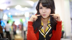 Woman pupil asians models black hair Korean Cha Sun Hwa