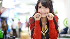 Woman pupil asians models black hair Korean Cha Sun Hwa