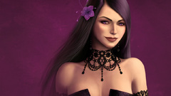 Woman purple deviantart Gothic