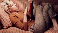 Woman reading michelle williams