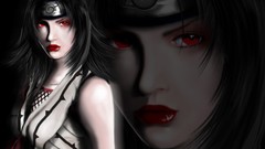 Woman red eyes naruto shippuden cgi renders Yuhi Kurenai