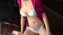 Woman redheads cgi white