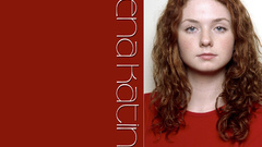 Woman redheads curly hair