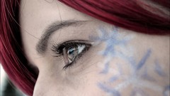 Woman redheads face paint